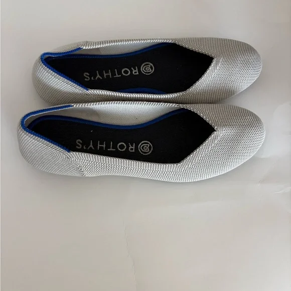 Rothy's Women's birdseye flax gray round toe Flats 7 - Picture 3 of 8